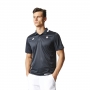 Adidas Men's Roland Garros Tennis Polo (Night Grey/White)