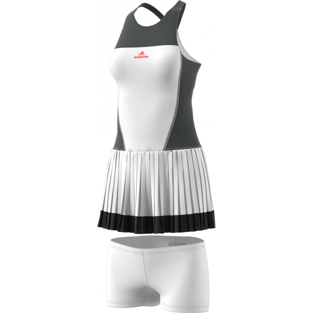 adidas Women's Stella McCartney Barricade Tennis Dress (White/Solid Grey)