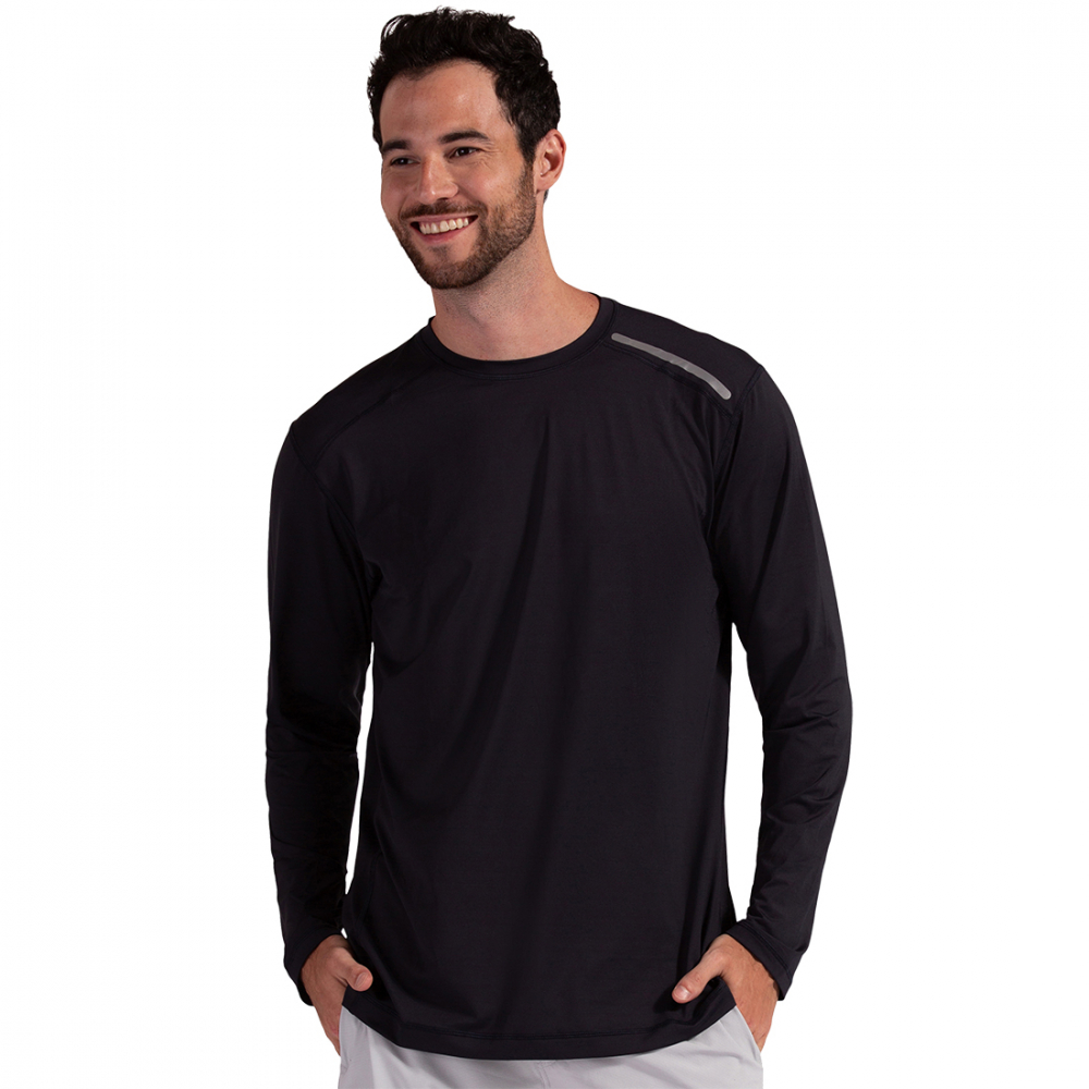 BloqUV Men's LongSleeve Sun Protective Jet Athletic Tennis Tee Shirt