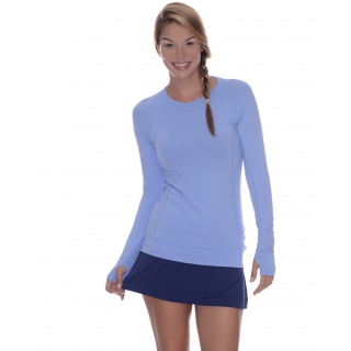 Bloq-UV Long Sleeve Tennis Pullover (Indigo)