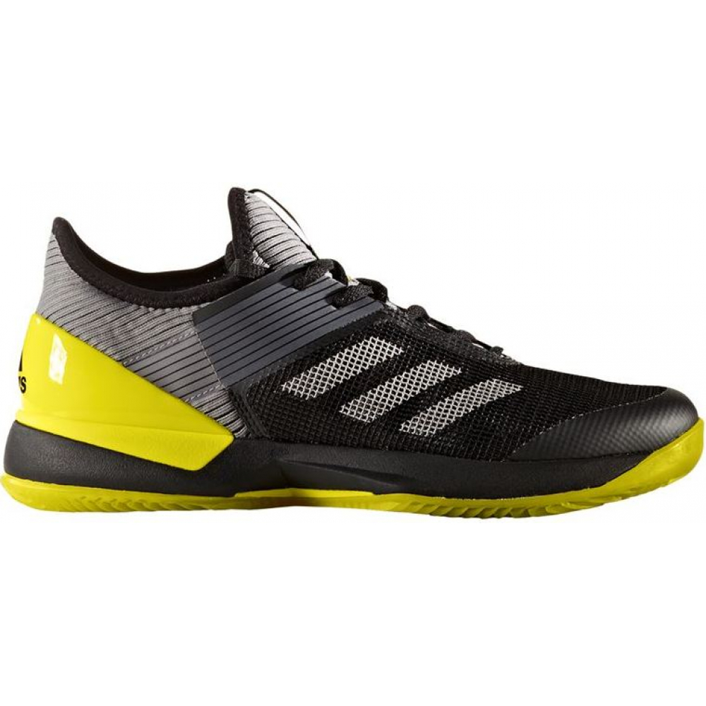 Adidas Women's Adizero Ubersonic 3.0 Clay Court Tennis Shoes (Black/Yellow)