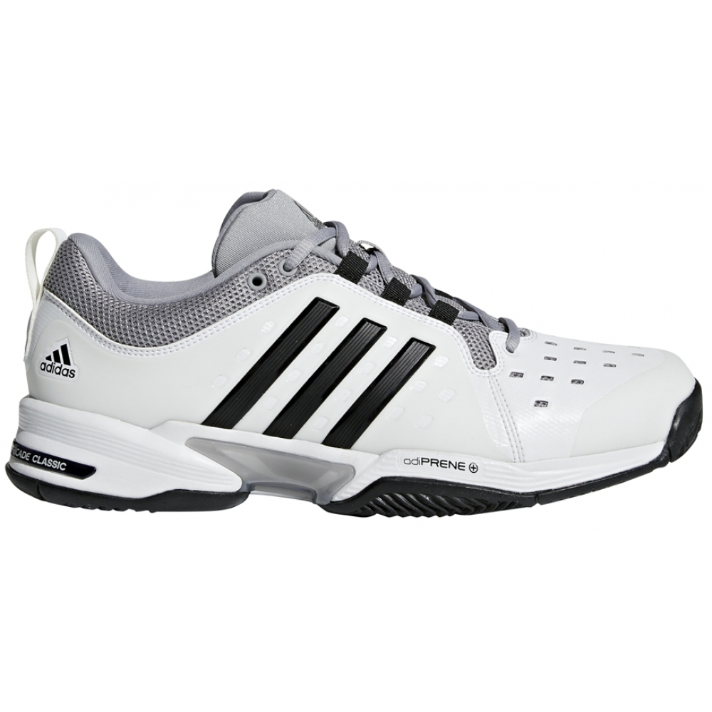 Adidas Men's Barricade Classic Bounce (4E) Tennis Shoes (White/Black