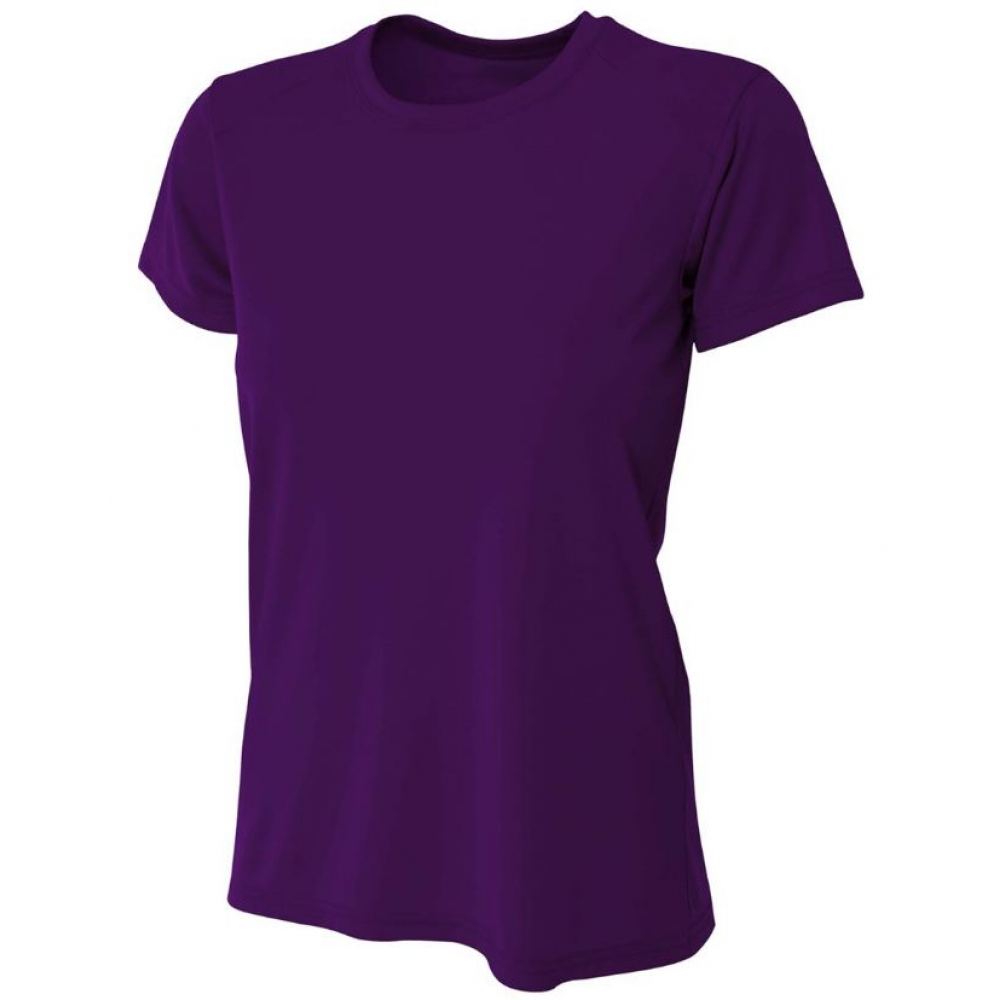 A4 Women's Cooling Performance Crew Neck Tee (Purple)