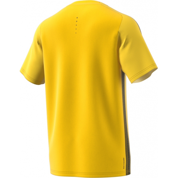 Adidas Men's Barricade Tennis Tee Shirt (Yellow/Black)
