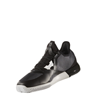 Adidas Men's Adizero Defiant Bounce Tennis Shoes (Black/White/Grey)