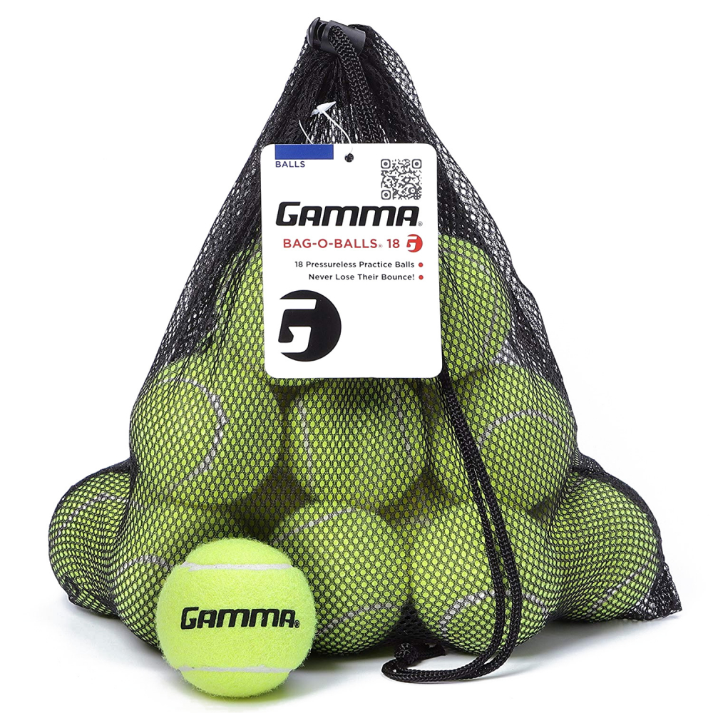 Gamma Bag-O-Balls, 18 Pressureless Tennis Balls (Yellow)