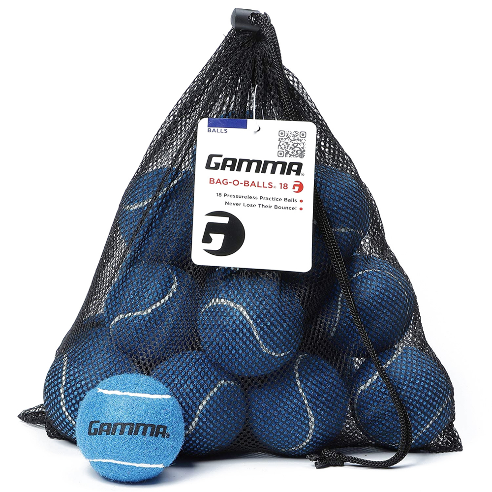 Gamma Bag-O-Balls, 18 Pressureless Tennis Balls (Blue)
