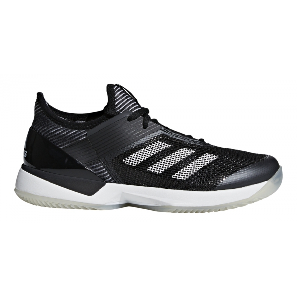 Adidas Women's Adizero Ubersonic 3.0 Clay Court Tennis Shoes (Black/White)