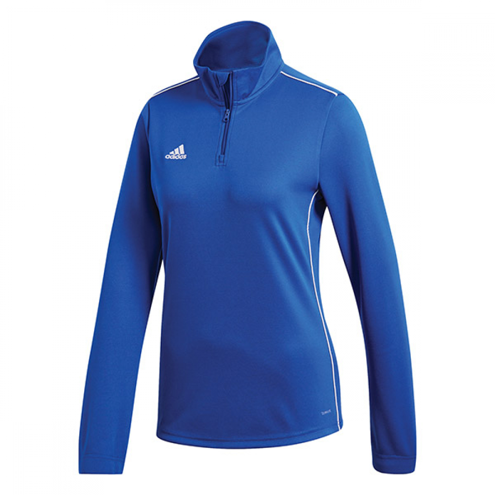 Adidas Women's Core Tennis Training 1/2 Zip Long Sleeve Top (Bold Blue/White)