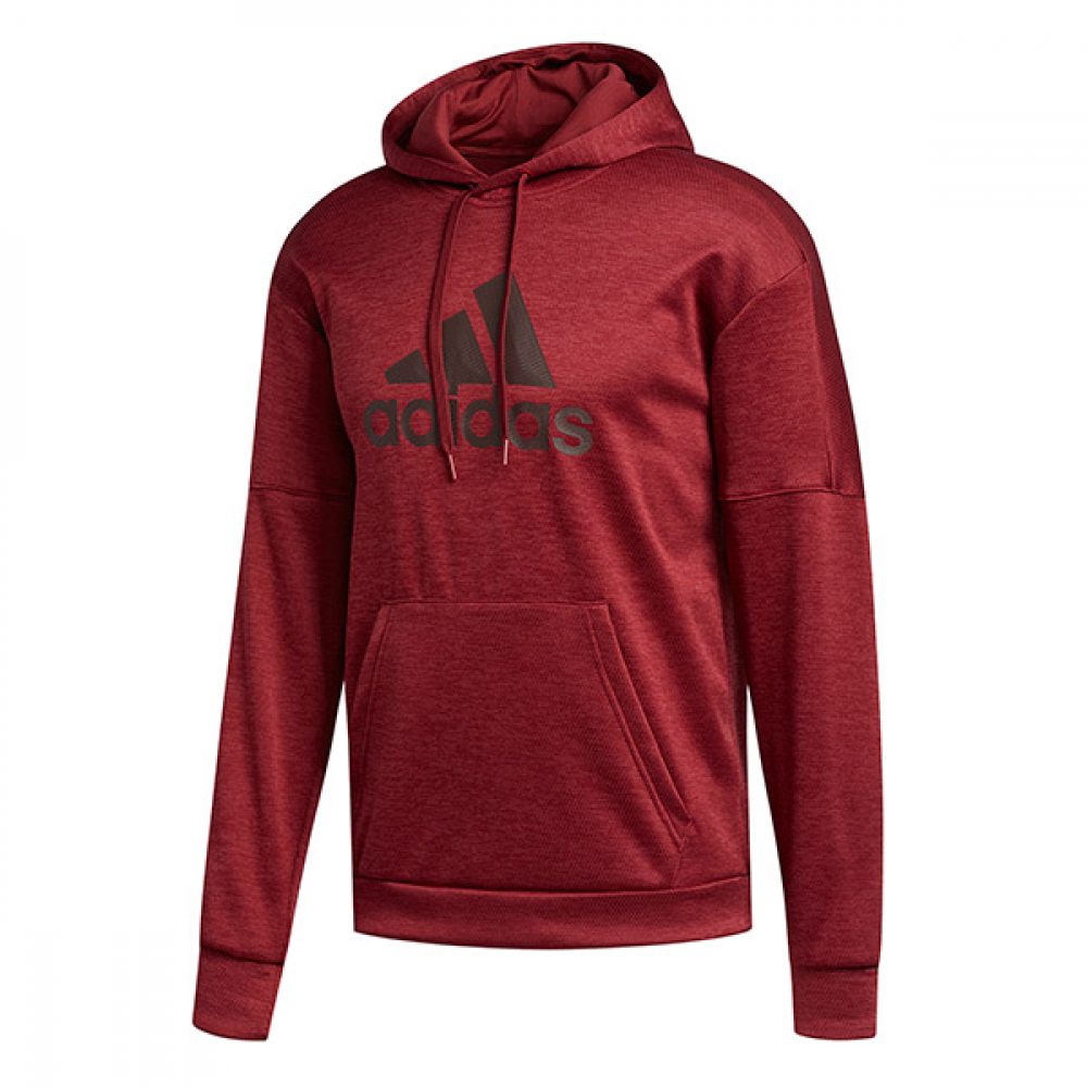 Adidas Men's TI Fleece Tennis Hoodie (Noble Maroon Melange)