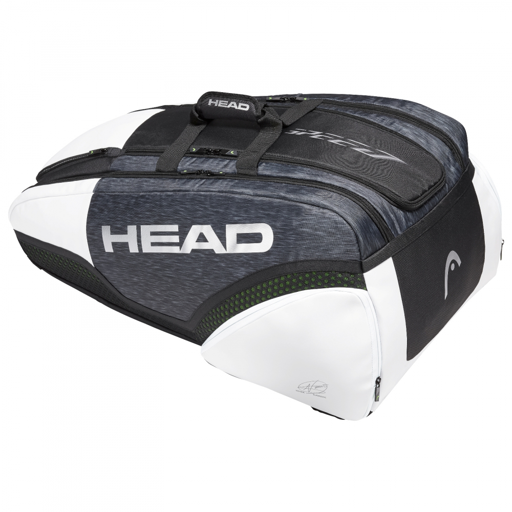 Head Djokovic 12R Monstercombi Tennis Bag (Black/White)