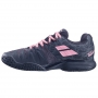 Babolat Women's Propulse Blast All Court Tennis Shoes (Black/Geranium Pink)