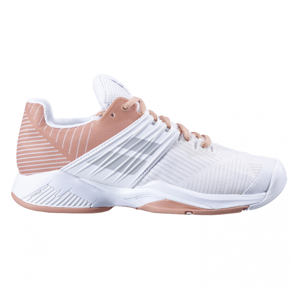 Babolat Women's Propulse Fury All Court Tennis Shoes (White/Coral)