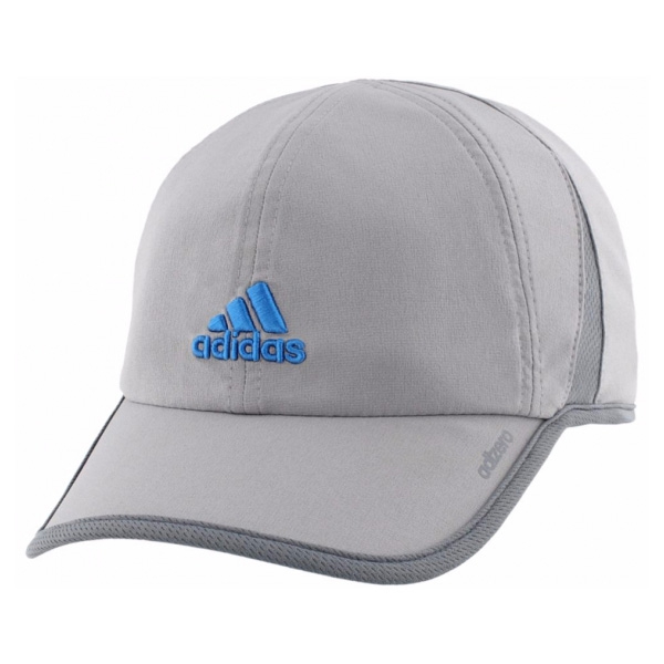 Adidas Men's Adizero II Cap (Grey/Onix/Shock Blue) Do It Tennis