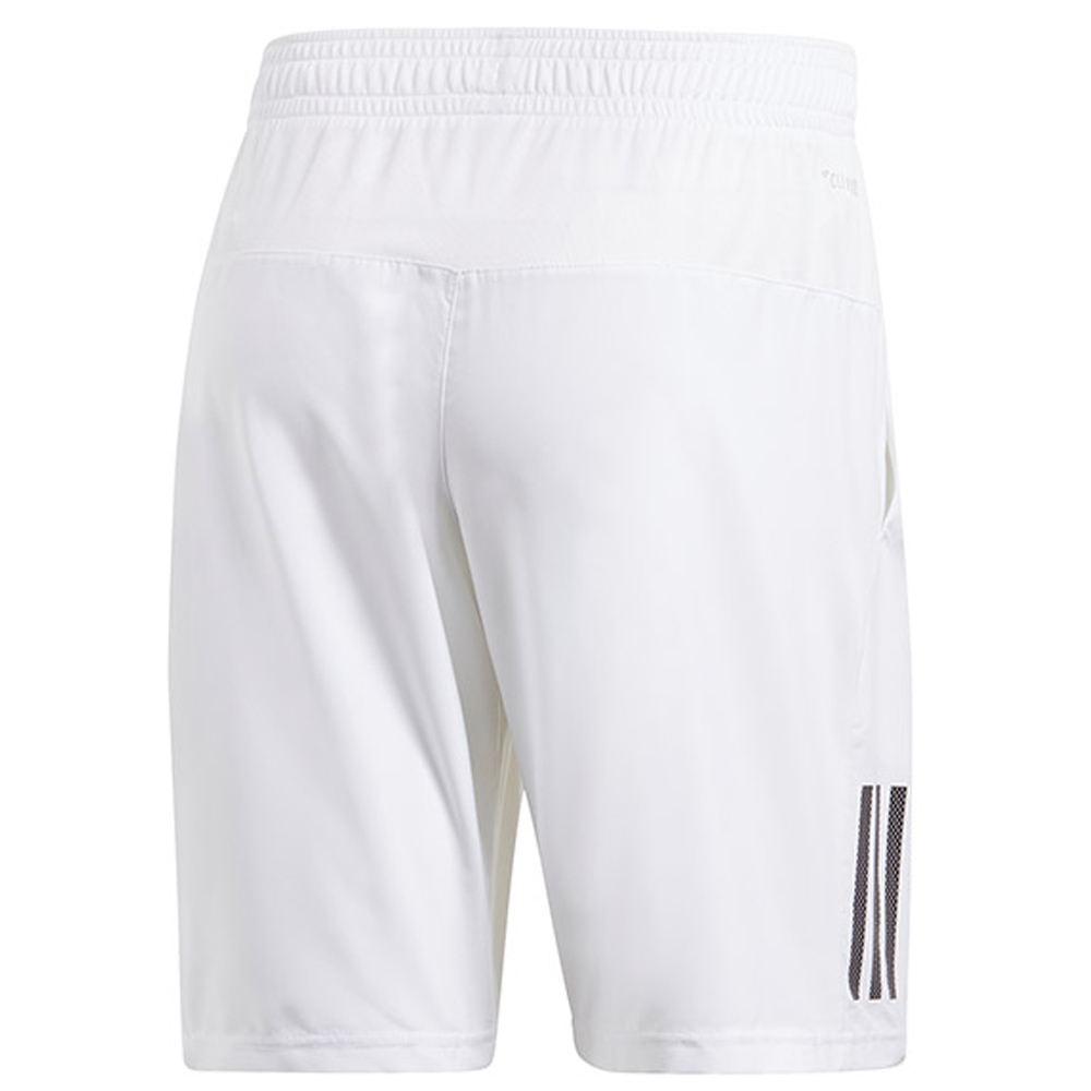 Adidas Men's Club 3 Stripe Tennis Shorts (White)