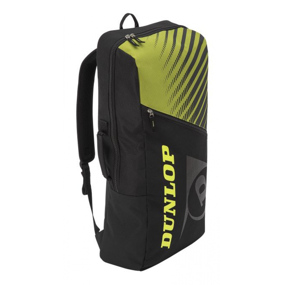Dunlop SX Club 2 Racket Long Tennis Backpack (Black/Yellow)