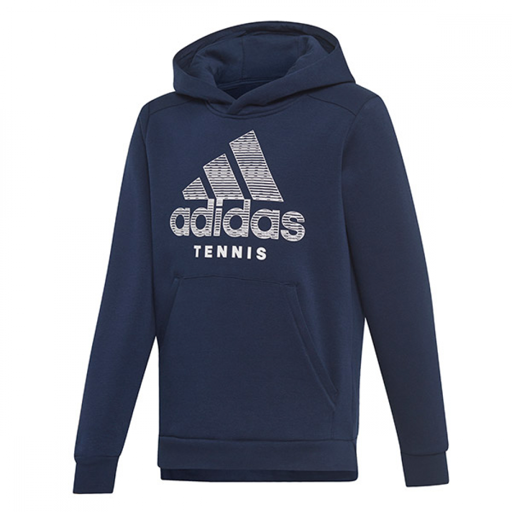 Adidas Boys' Club Tennis Hoodie (Collegiate Navy/White)