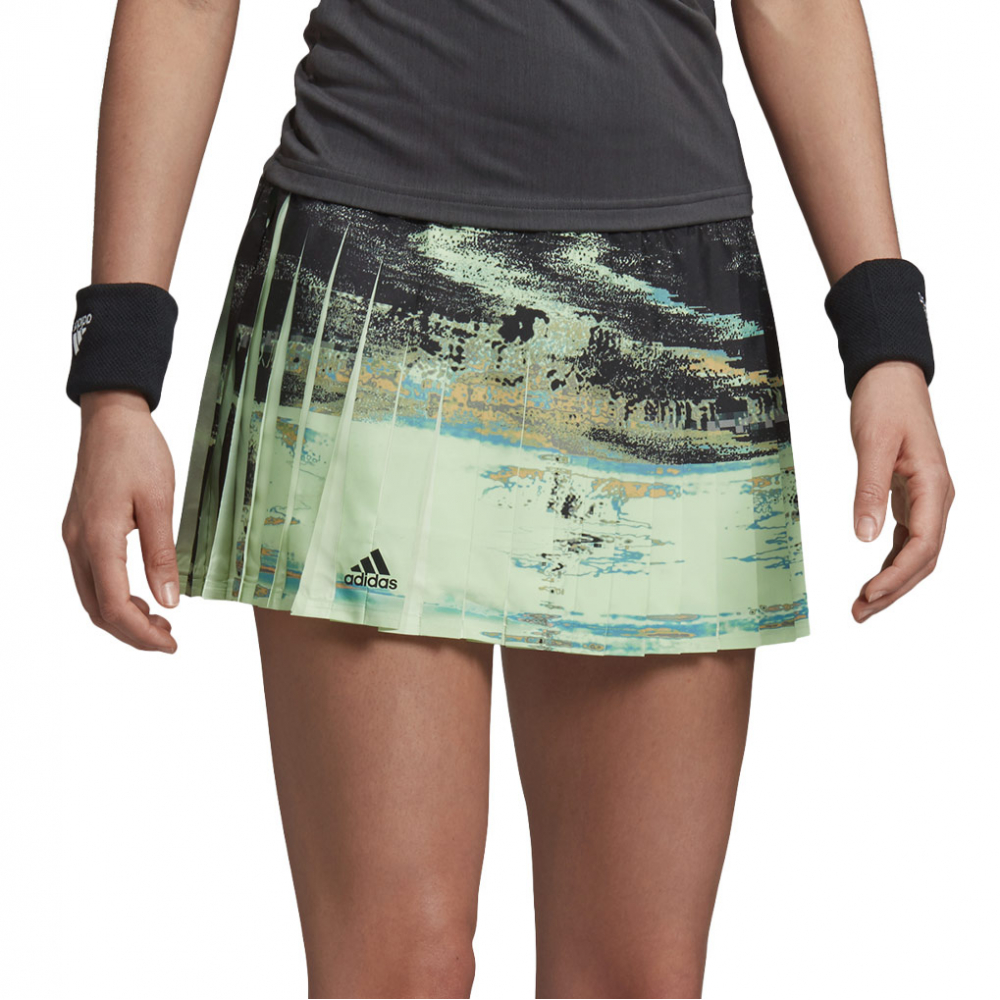 Adidas Women's NY Tennis Skirt (Glow Green/Black)