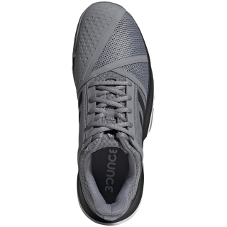 colgante siete y media Asesinar Adidas Men's CourtJam Bounce Tennis Shoes (Grey/Black/White)