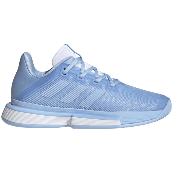 Adidas Women's SoleMatch Bounce Tennis Shoes (Glow Blue/White) - Do It ...