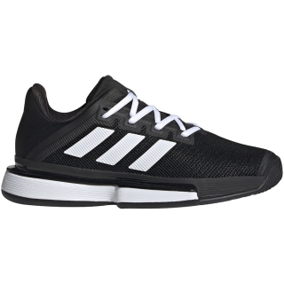 Adidas Women's SoleMatch Bounce Tennis Shoes (Core Black/White)