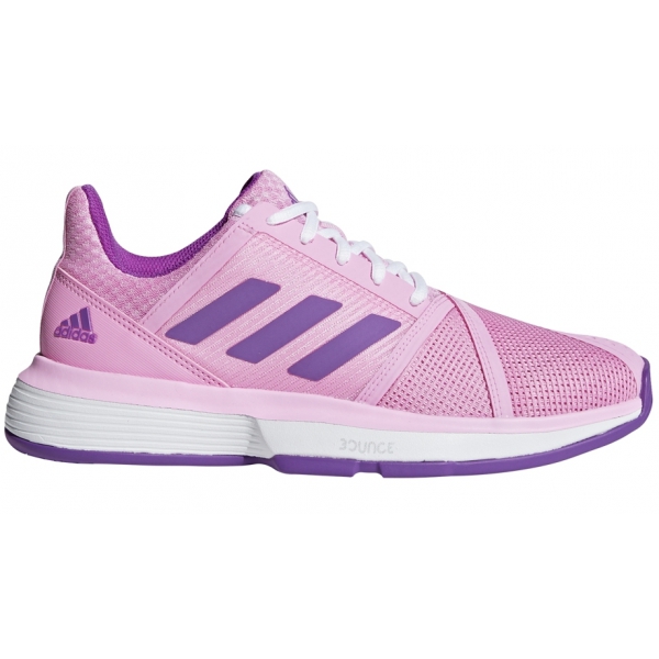 Adidas Women's CourtJam Bounce Tennis Shoes (True Pink/Active Purple