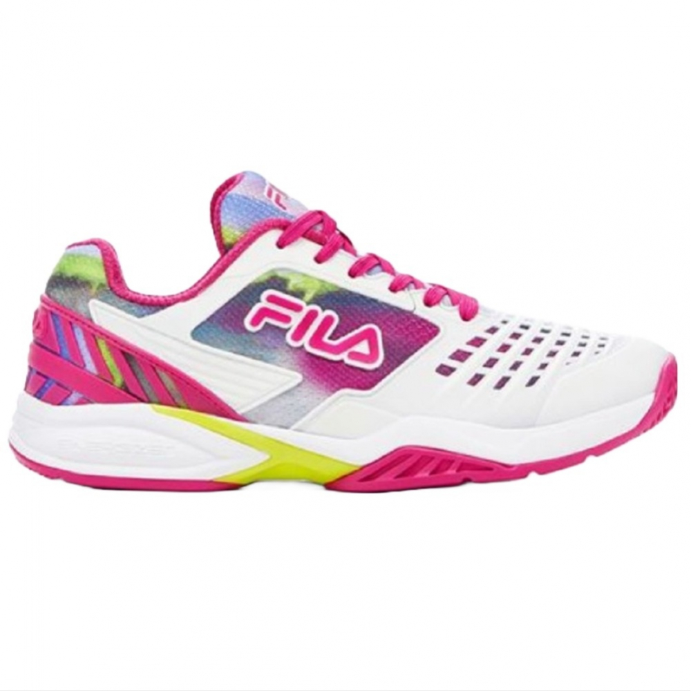 5TM01778-145 Fila Women's Axilus 2 Energized Tennis Shoes (White/Pink Peacock/Evening Primrose) Right