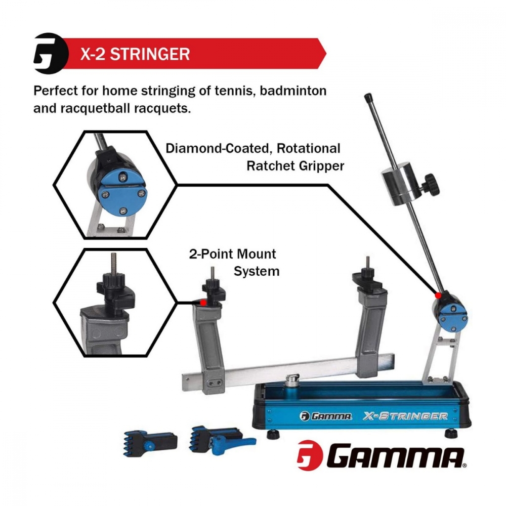 GAMMA X-Stringer X-2 Tennis Stringing Machine Schematic