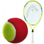 HEAD Speed Junior Tennis Racquet, Penn QST 36 Red Felt Tennis Balls