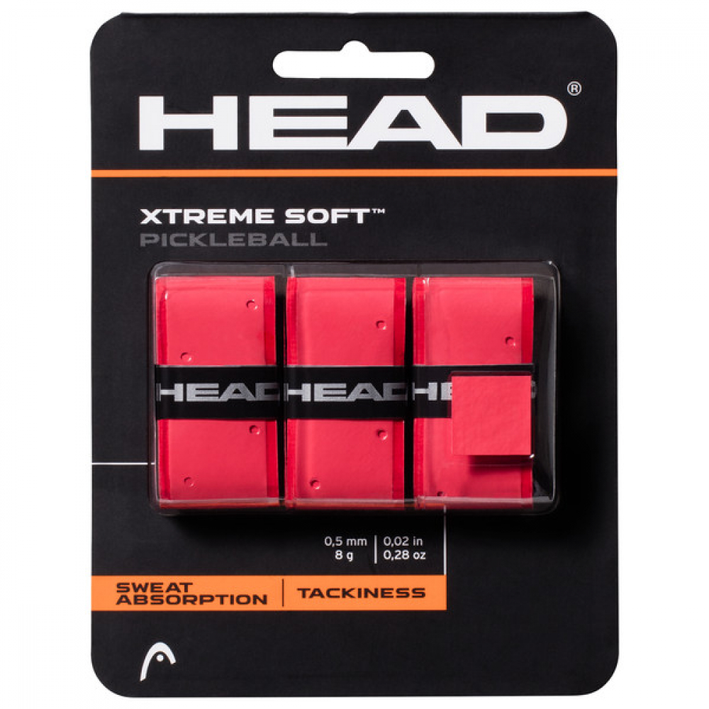 Head Xtreme Soft Pickleball Paddle Overgrip (Red)