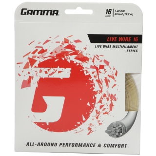 Gamma Live Wire 16g Tennis String (Set)