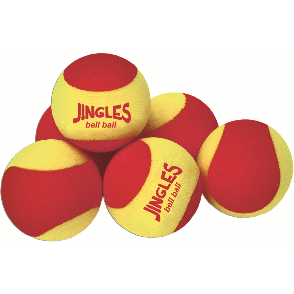 OnCourt OffCourt Jingle Bell Red Foam Training Tennis Balls (6 Pack)