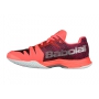 Babolat Women's Jet Mach II AC Tennis Shoe (Fluo Pink/Silver/Fandango Pink) 