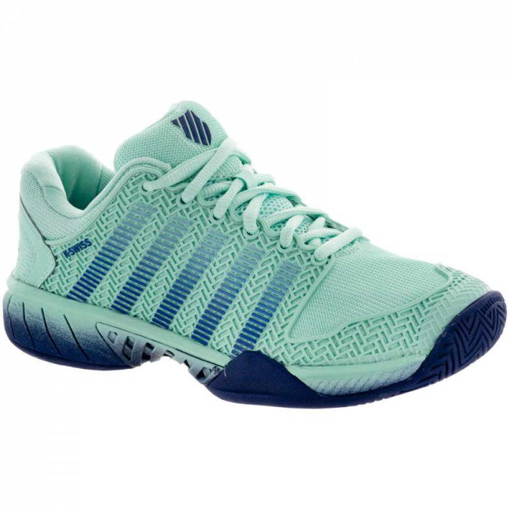 K-Swiss Women's Hypercourt Express Tennis Shoes (Brook Green/Blue Ribbon)