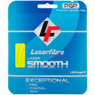Laserfibre Laser Smooth 16g Optic Yellow Tennis Racquet String (Set)