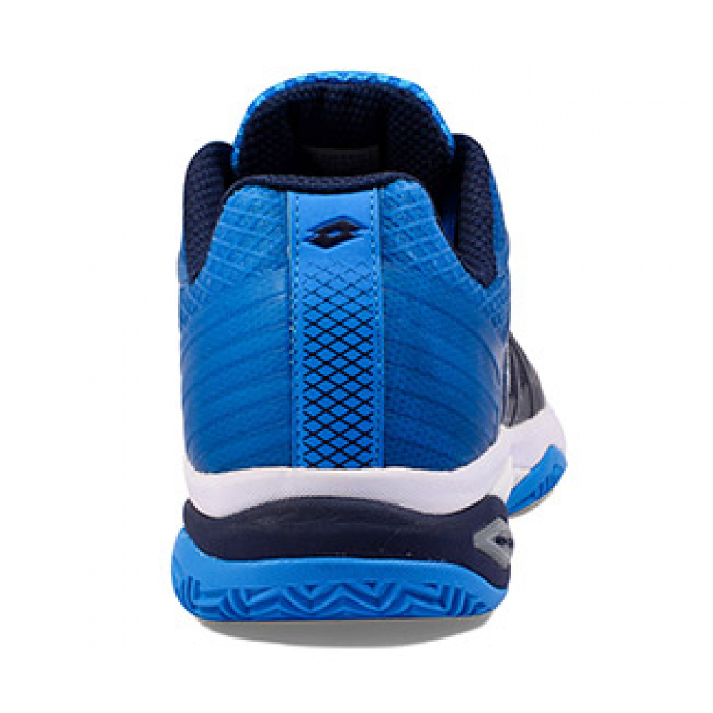 Lotto Men's Mirage 300 II Clay Tennis Shoe (Navy Blue/All White/Diva Blue)