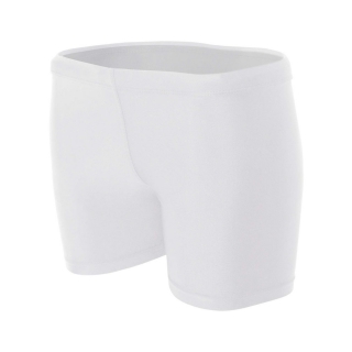 NW5313-WHT A4 Women's 4 Inch Compression Short (White)