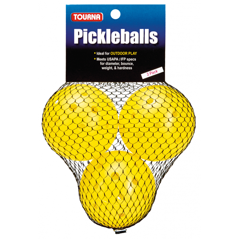 Tourna Outdoor Optic Yellow Pickleballs (3-Pack)