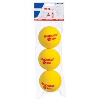 Babolat Kids Red Foam Tennis Ball (3 Balls)
