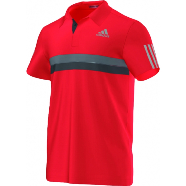 Adidas Men's Barricade Polo (Red) - Do It Tennis