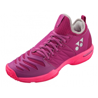 Yonex Women's Power Cushion Fusionrev 3 Clay Tennis Shoes Berry Pink 