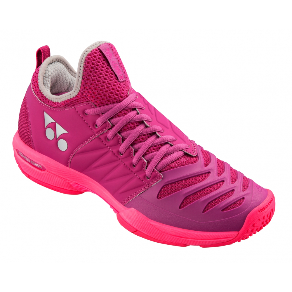 Yonex Women's Power Cushion Fusionrev 3 Clay Tennis Shoes Berry Pink 