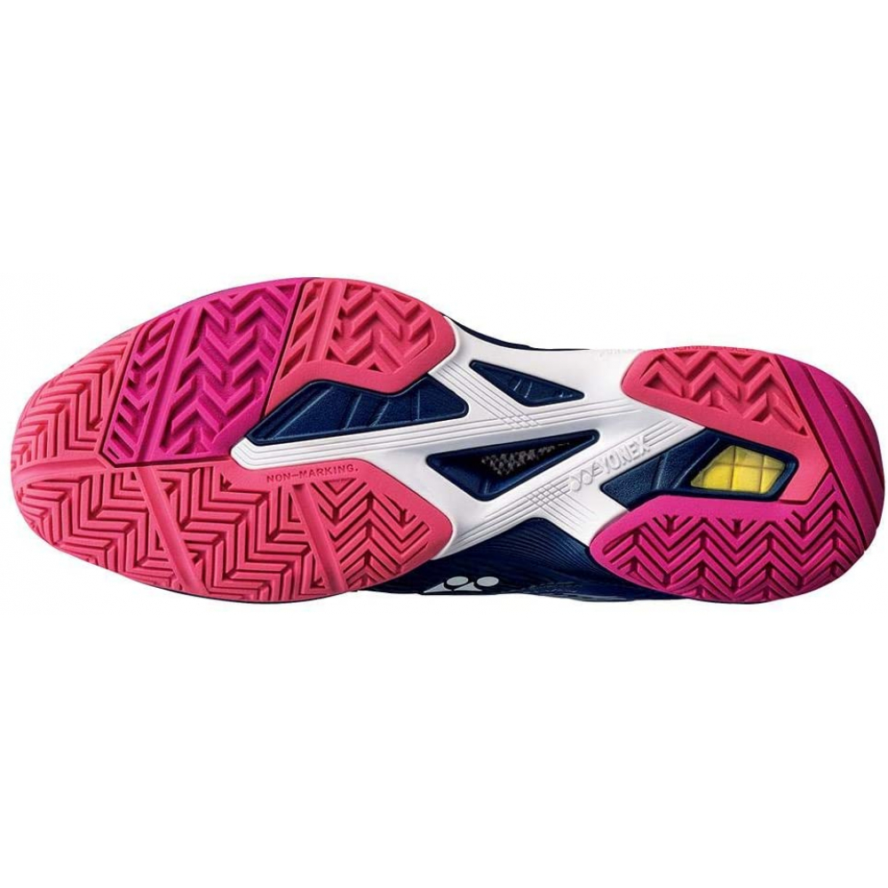 YONEX Women's Power Cushion Sonicage 2 Tennis Shoes (Navy/Pink)
