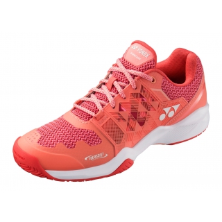 Yonex-Women`s Power Cushion Sonicage Tennis Shoes Coral Pink- 