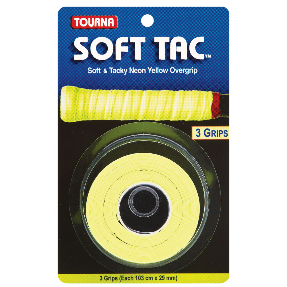 Tourna Soft Tac Neon Yellow Overgrip (3 Pack)