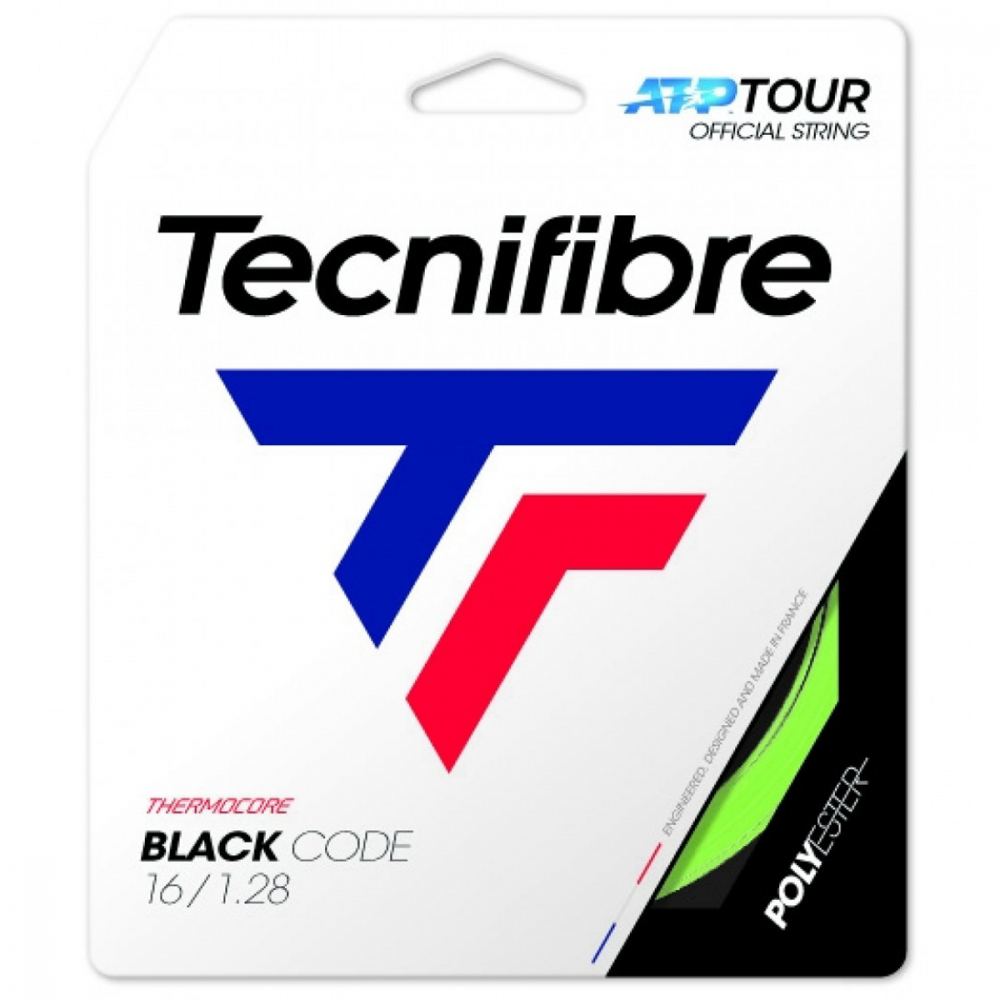 Tecnifibre Black Code Lime 16g Tennis String (Set)