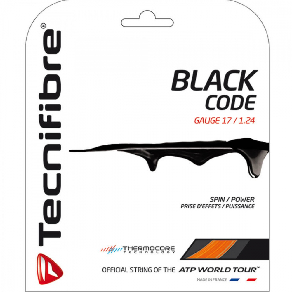 Tecnifibre Black Code Fire 17g Tennis String (Set)