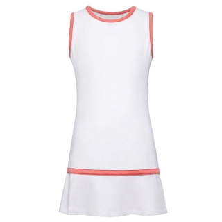 Fila Girl's Core Performance Tennis Dress (White/Calypso Coral)
