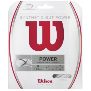 Wilson Synthetic Gut Power 17g White Tennis String (Set)