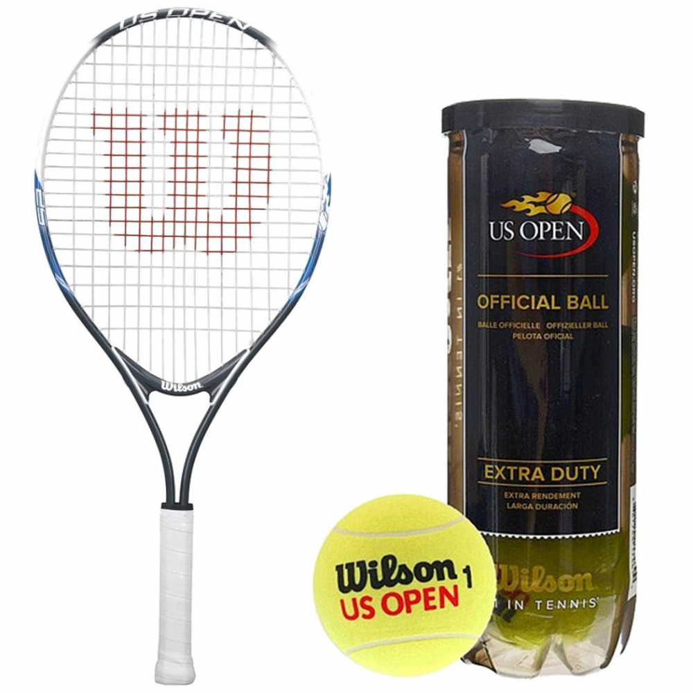 Wilson US Open Junior Tennis Racquet, US Open Tennis Balls Can